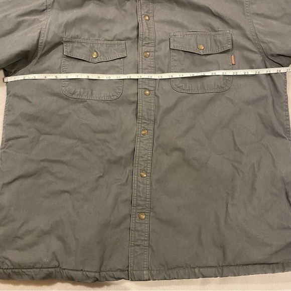 Wolverine Men’s Gray Heavy Fleece Lined Work Jacket Size XL Button Up - Picture 2 of 10